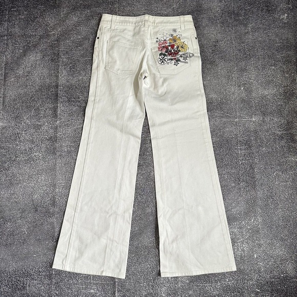 Women's Gucci Eco Washed Organic Cotton Flare White Jeans Pants Sz IT 38 (US S) - Picture 5 of 7